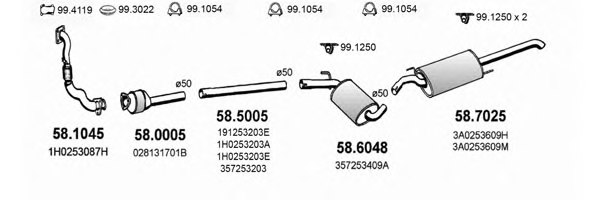 ASSO ART2548 Exhaust System